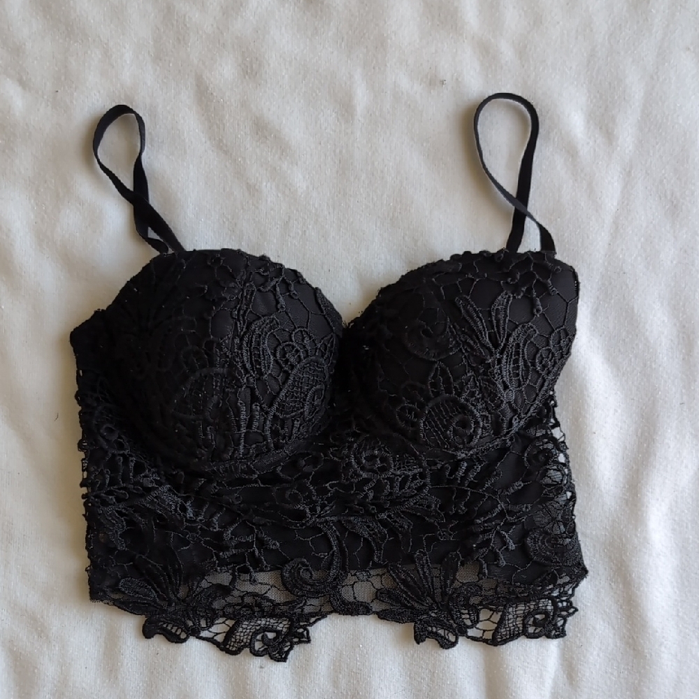 Elegant Black Lace Bralette